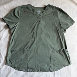 Cherokee Sage Green Women's V-Neck Top